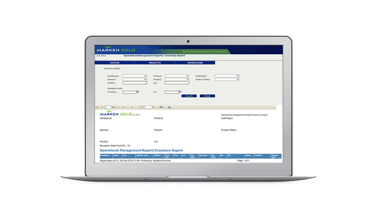Our Clinical Trial Inventory System, Solo, is a management system, supplying end-to-end control and visibility of your trial inventory.
